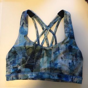 Lululemon Blue Printed Energy Bra